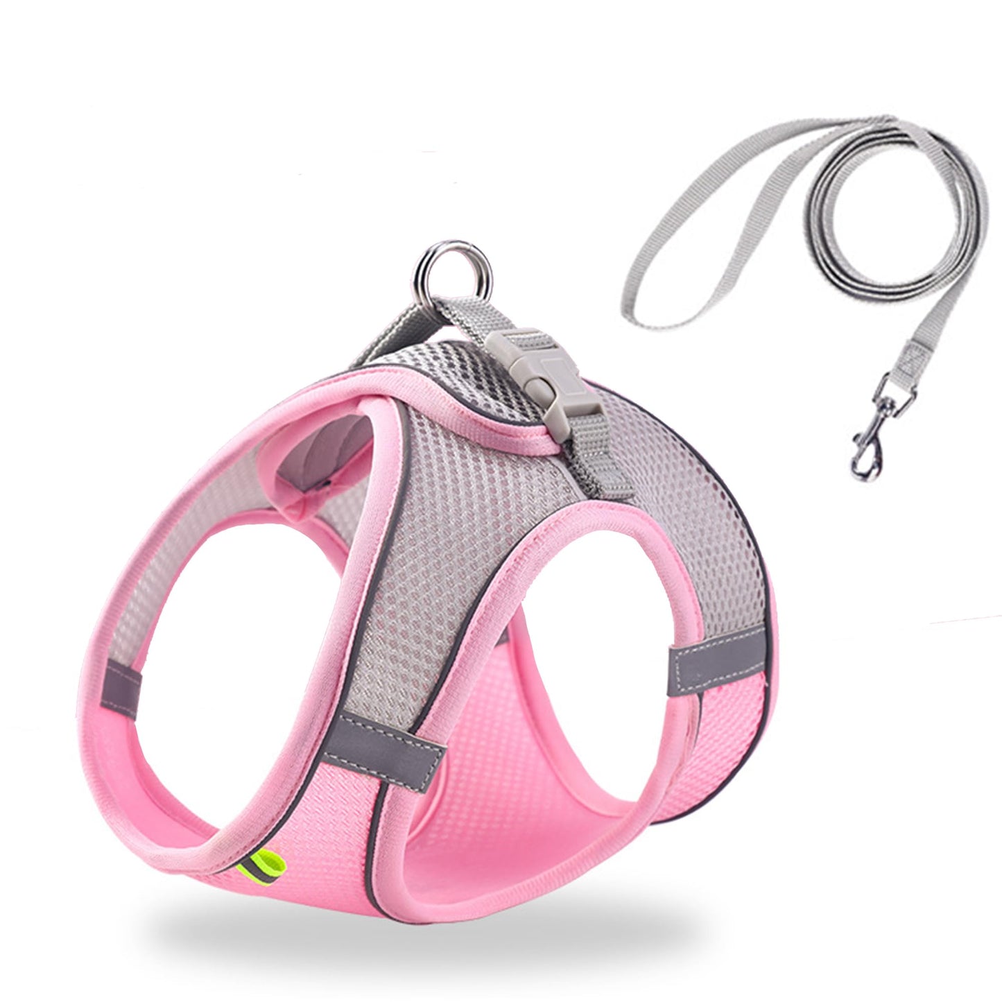 HIPVMES Cat Harness and Leash Set Soft Adjustable Escape Proof Cat Leash Breathable Comfortable Vest Easy to Wear Kitten/Small Dogs Harness for Outdoor Walking Pink XS