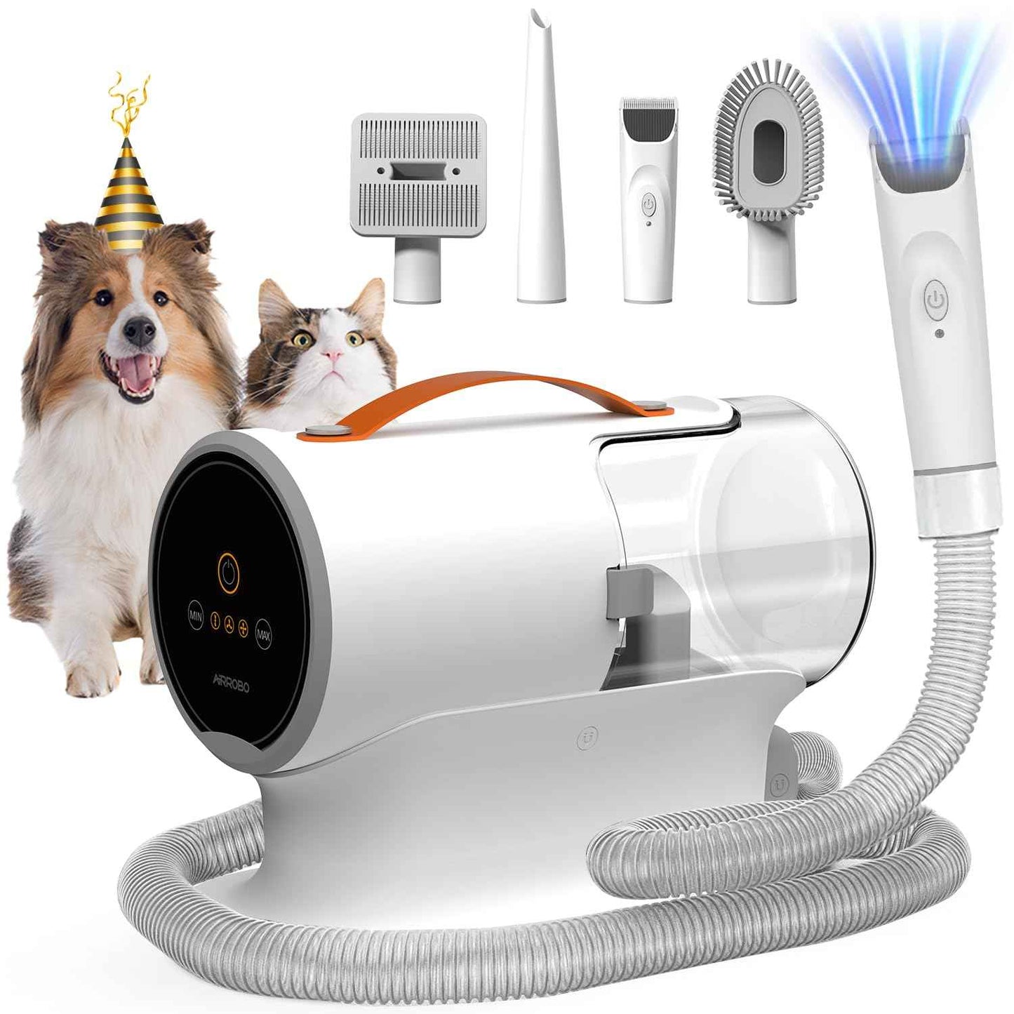 All-in-One Pet Grooming & Shedding Vacuum Kit for Dogs and Cats