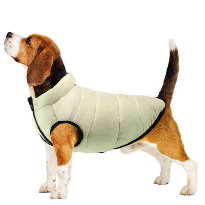MIGOHI Reversible Dog Jacket for Winter Windproof Turtleneck Dog Coat for Small Medium Dogs Warm Zippered Dog Snowsuit Jacket for Cold Weather Waterproof Dog Puffer Jacket with Leash Hole Green XL