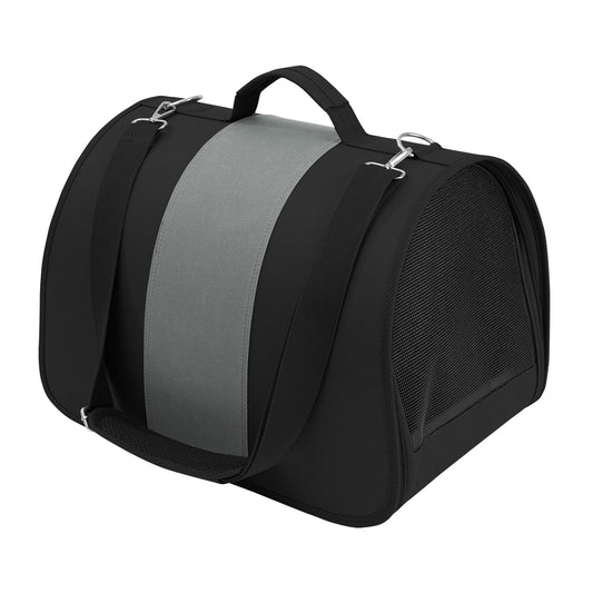 Petradise Cat Dog Carrier for Medium Large Cats up to 60 Lbs TSA Airline Approved Carrier Soft Sided Collapsible Travel Puppy Carrier (Black and Gray Large)