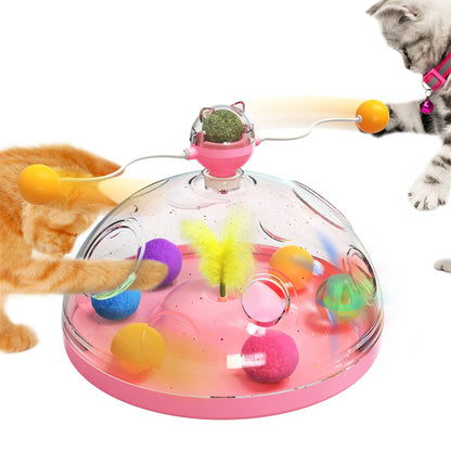 SpinPlay Cat Toy – Interactive Fun with Luminous Ball