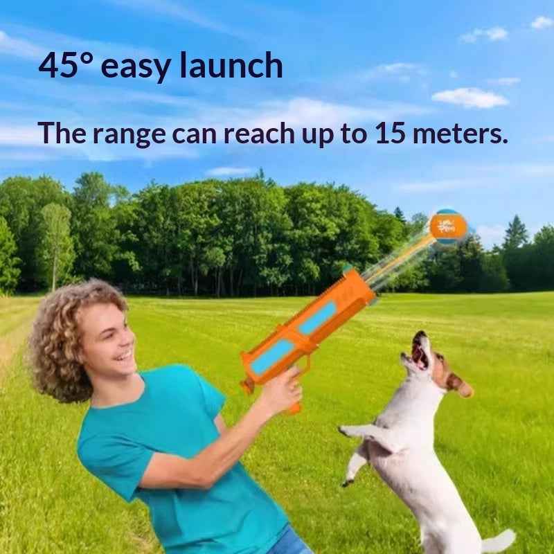 Dog Toy Ball For Entertainment Durable Chewable Tennis Ball Launcher