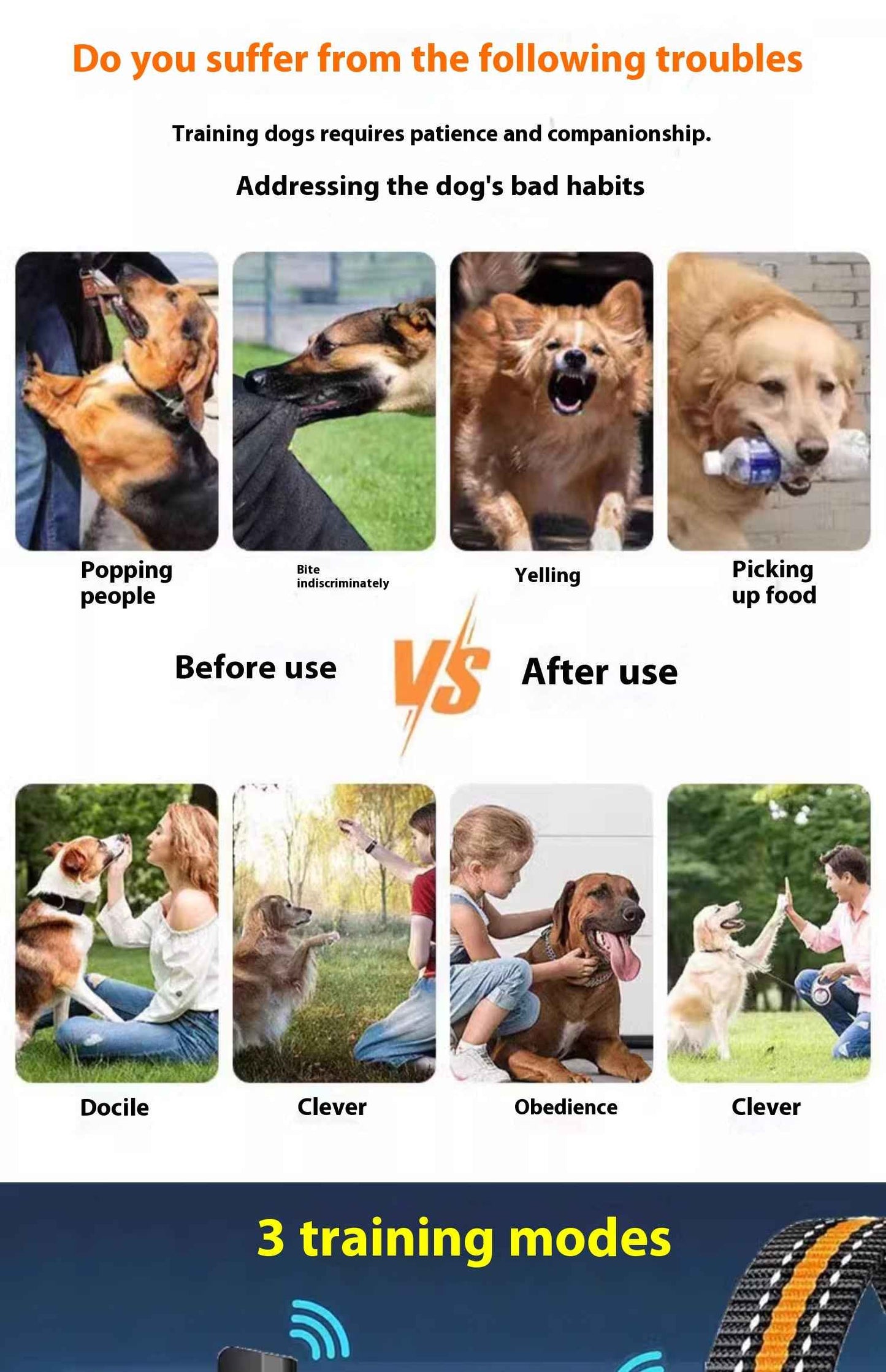 Waterproof Remote Dog Training Collar