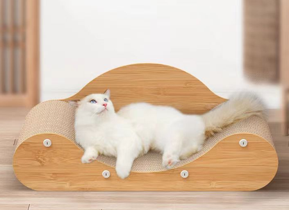 Durable Cat Scratching Sofa with Corrugated Paper (Large)
