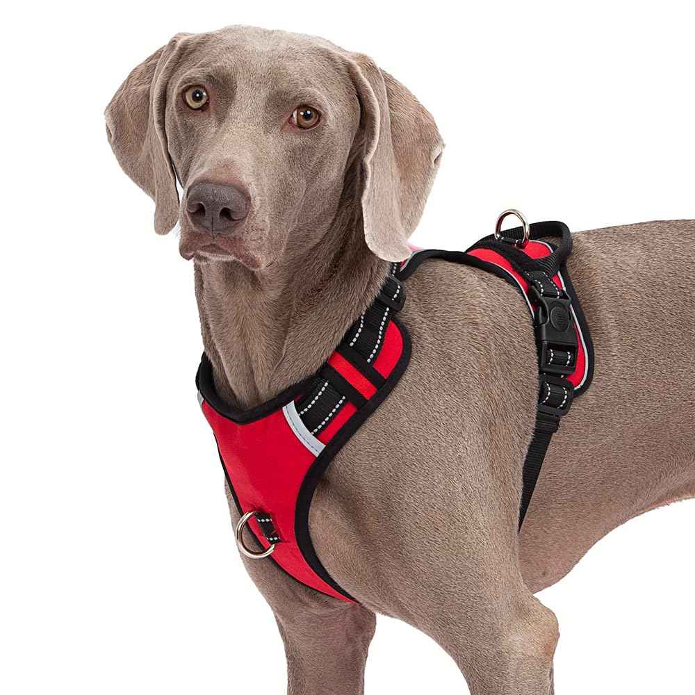 Abuandi Tactical Dog Harness Reflective Adjustable Dog Vest with Handle Easy Control Service Dog Harness Training Walking No Pull Dog Harness for Small Medium Large Dogs Name Plate