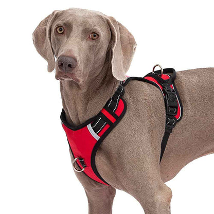 Abuandi Tactical Dog Harness Reflective Adjustable Dog Vest with Handle Easy Control Service Dog Harness Training Walking No Pull Dog Harness for Small Medium Large Dogs Name Plate