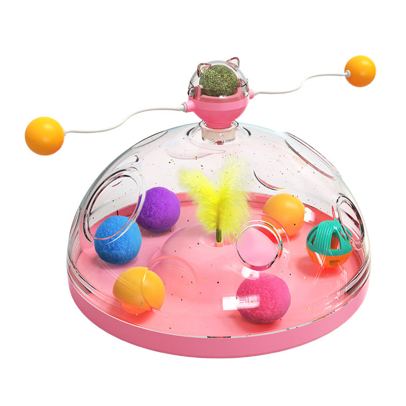 SpinPlay Cat Toy – Interactive Fun with Luminous Ball