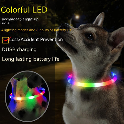 GlowSafe LED Dog Collar – Stylish Night Safety for Pets