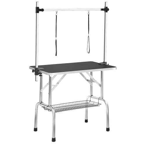 Large Pet Dog And Cat Grooming Table With Adjustable Arms And Clips Large Heavy Animal Grooming Table, 42 Inches