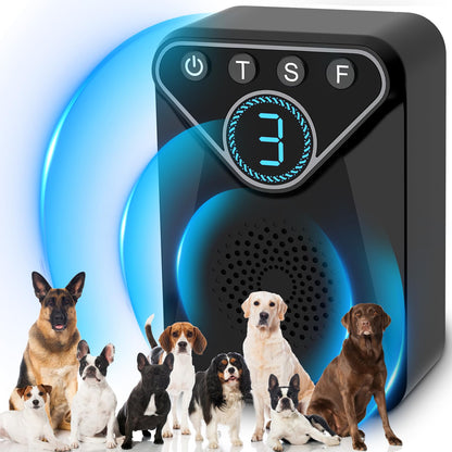 1500 mAh Rechargeable Anti Barking Device for Dogs Indoor Up to 50 Ft Range 9 Modes Dog Bark Deterrent Devices Dog Training & Behavior Aids Bark Box Dog Barking Control Devices Safe for Humans Dogs