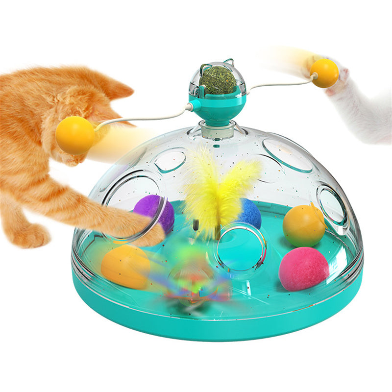 SpinPlay Cat Toy – Interactive Fun with Luminous Ball