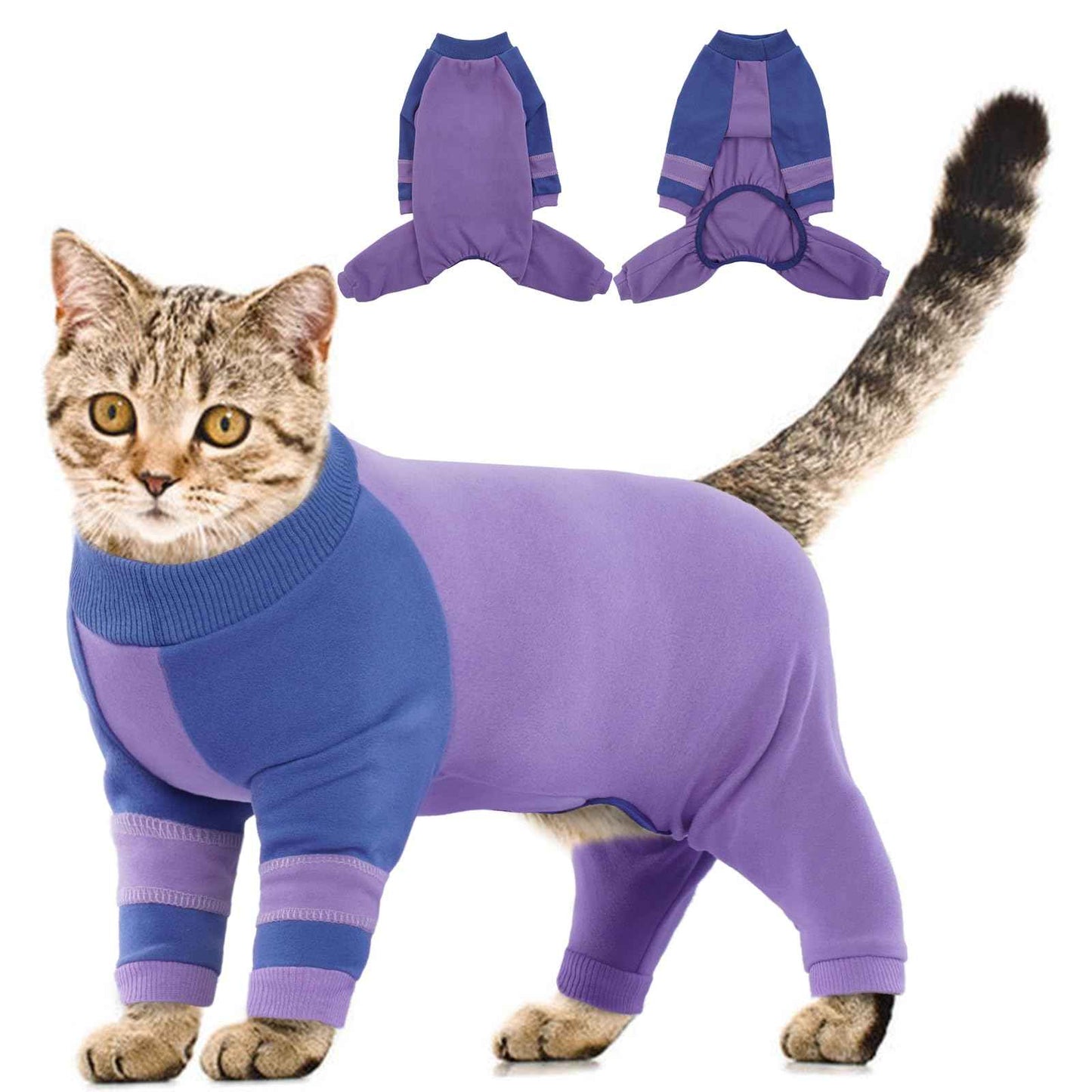 Sticky Hair Cat ClothesCat Recovery Suit Cat Pajamas for Cats Only Sphynx Hairless Cats Sweater Kitten Hair Sticky Onesie Cat Turtleneck Anti-Licking or Skin Disease Recovery Suit for Cats