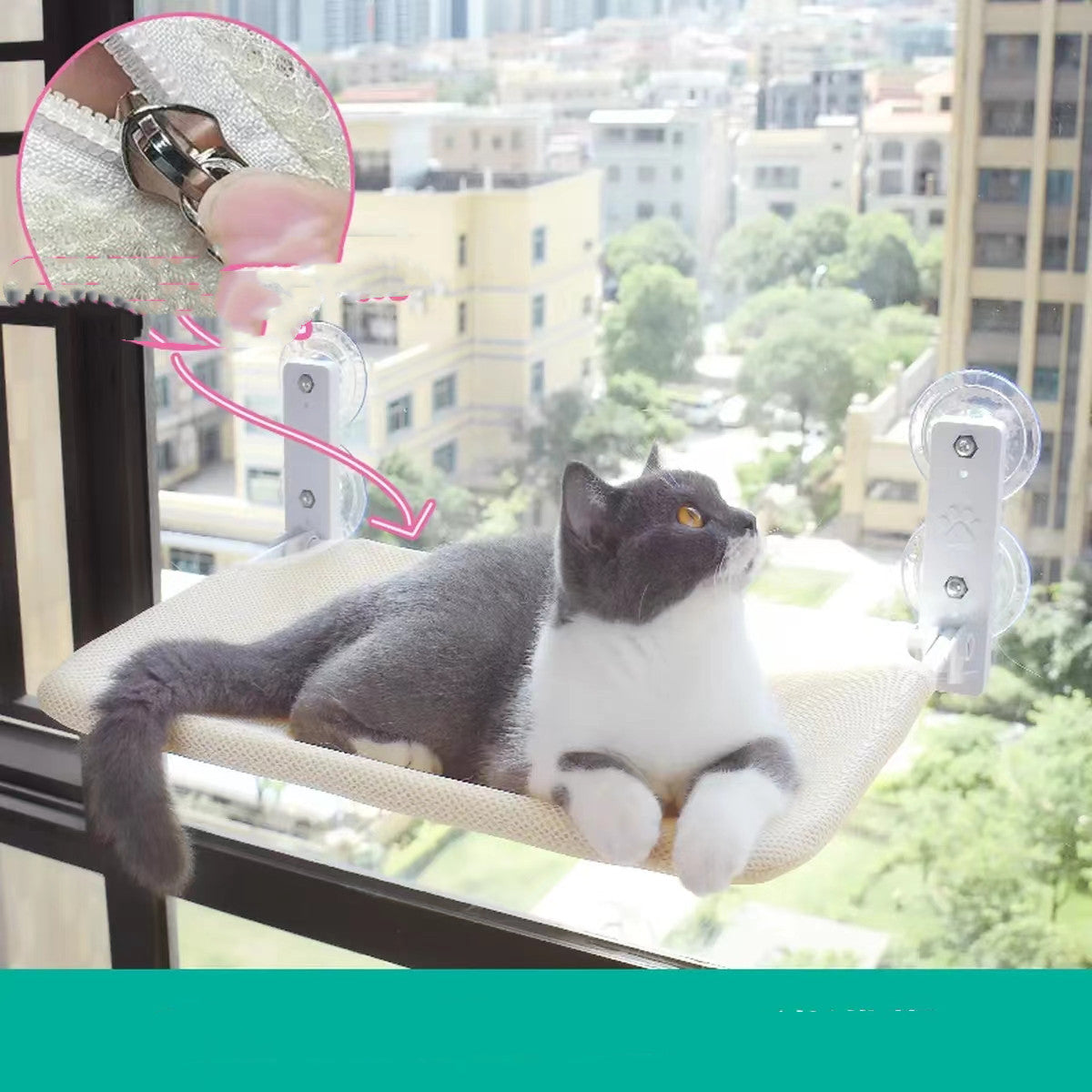 SunnySpot Cat Window Hammock – Cozy Window Bed for Cats