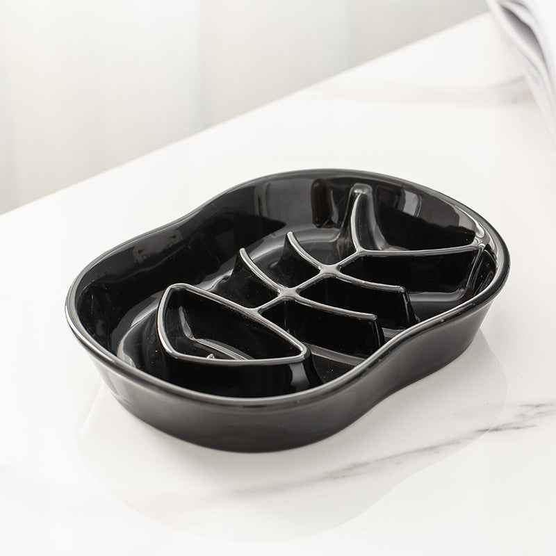 Ceramic Slow Feed Bowl for Cats and Dogs, Anti-Slip