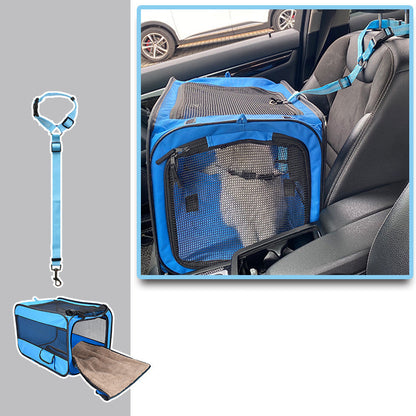 SafeTravel Pet Carrier – Foldable & Secure Travel Bag