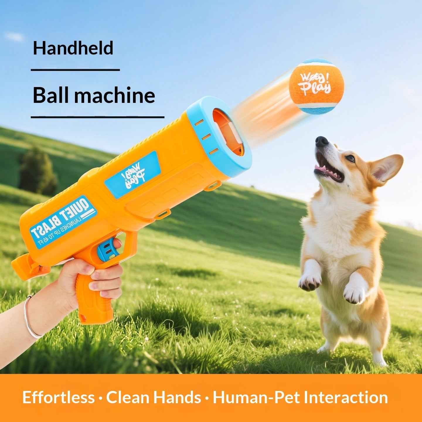 Dog Toy Ball For Entertainment Durable Chewable Tennis Ball Launcher